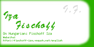 iza fischoff business card